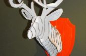 3D carton & Duct Tape Deer tête trophée avec modèle