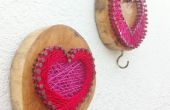 Rustiic String coeur Art pariétal et manteau crochet