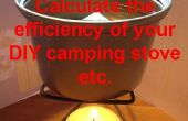 Calculer le rendement de votre poêle de camping bricolage etc.