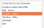 Interface graphique simple pour le compilateur GCC Linux