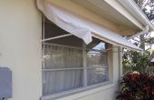 Auvent rétractable de fenêtre faits de châssis en PVC et tissu de bâche de protection