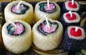 Bougies de cire d’abeille Sushi