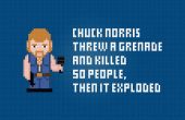 Chuck Norris et une Grenade - Cross Stitch le patron gratuit PDF
