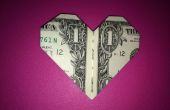 Facile Dollar Bill Origami coeur