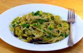Fettucine crémeux avec champignons shiitake au curry & maïs - Vegan & sans Gluten