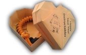 Boîte de cadeau personnalisé origami coeur