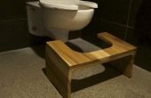 Tabouret de toilette en bois de fantaisie