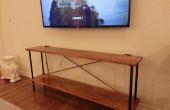 100 $ table de console industrielle - corde, bois & fer