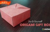 Coffret origami avec une feuille de papier