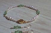 Crystal et Bracelet de perles et boucles d’oreilles