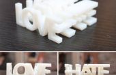 Amour et haine blocs imprimés 3D