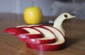 Sculpture de pomme : swan