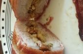 Bacon enveloppé une côtelette farcie