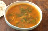 Soupe de poulet, épinards et tomates style Inde du Sud