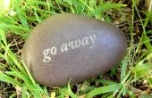 Laser gravé mantras de roches & stones - messages inspirants, rivière, slogans, & inuendos
