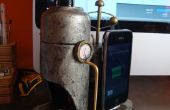 Steampunk Iphone Dock avec chaudière de fumer