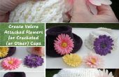 Créer Velcro attaché fleurs au crochet (ou autres) Casquettes