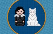 Jon Snow et Ghost - Game of Thrones - PDF gratuit croisent broderie