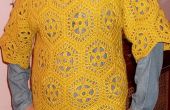 Crochet blouse et une unités hexagonales