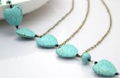 BRICOLAGE de perles collier avec chaînes Bronze et perles Turquoise