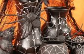Halloween Spider Web Vases