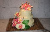 Gâteau de fleur tropicale sans gluten