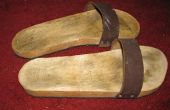 Fabrication de sandales en bois (style de Scholl)