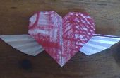 Origami coeur ailé