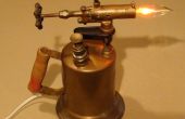 Antique Brass Blow Torch Accent lampe
