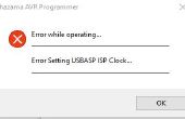 Mise à jour de firmware pour clone USBASP - fixation erreur paramètre USBASP ISP horloge