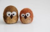 Needle Felted chouettes