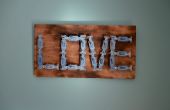 Let's make love art. J’ai fait les sticker interrupteur d’éclairage avec bricolage backer bois vieilli. 