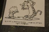 Papier coupé Calvin et Hobbes
