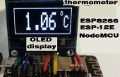Thermomètre numérique à écran OLED utilisant le capteur de température de NodeMCU de ESP8266 ESP-12F et DS18B20
