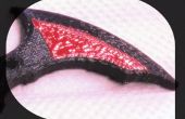 Peinture 3D Batarang imprimé avec peinture émail rouge