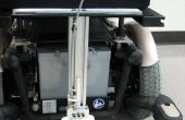 Instructions sur remplissant Mock-up de la conception à ressort pour montée/descente de Center-Mounted repose-pieds sur le fauteuil roulant électrique