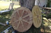 Construire des roues de wagon-type pour utilisation sur des tracteurs de poulet et chariots de jardins