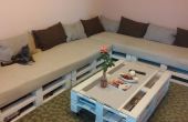 Notre canapé palette et table