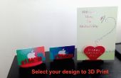 3D imprimés - titulaire de la carte cadeau fête des mères