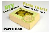 Cadeaux de dernière minute Valentin bricolage Artisanat en papier - Paper Box & Candle Holder -
