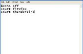 Comment faire logiciel fichier par lots sur le bloc-notes de windows XP