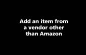 NUAGE d’outillage : Ajouter l’article Non-Amazon Vending