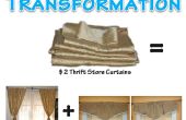 Transform Thrift Store rideaux - Alter & Create cantonnières