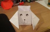 Boîte de visage de chien origami
