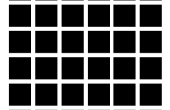 Illusion d’optique - carrés noir et gris points