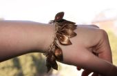 Bracelet de cuir Gold Leaf