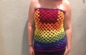 Crochet-Rainbow Top