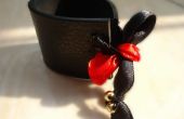 Bracelet cuir & Satin ruban