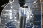 Chauffe-eau solaire pour sac à dos à l’aide de bouteilles d’eau et une ombre de voiture