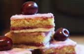 Cherry Bakewell Cake Bars